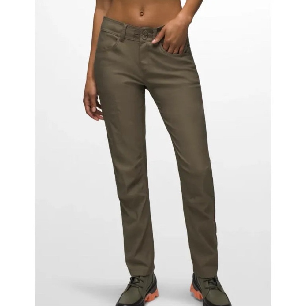 PRANA Woman Green Halle AT Straight Pants US 6/TL Gorpcore Hiking Travel Outdoor